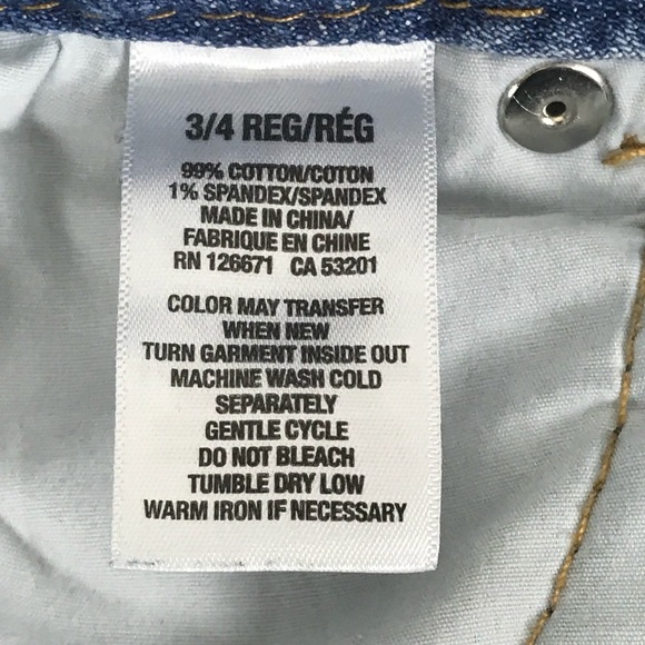 Aeropostale Hailey Skinny Flare Jeans 3/4 Blue - Picture 8 of 8